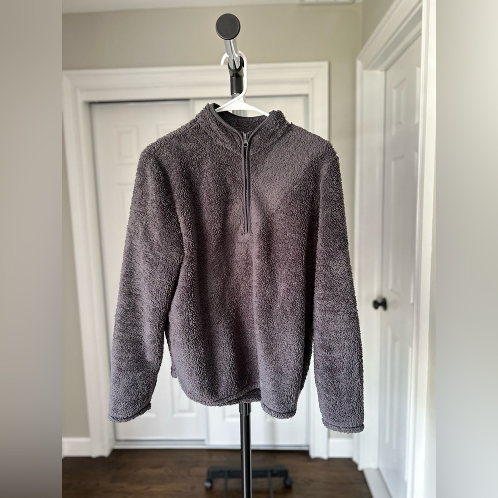 Dark gray H&M faux shearling sweater